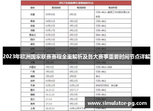 2023年欧洲国家联赛赛程全面解析及各大赛事重要时间节点详解 2023年欧洲国家联赛赛程全面解析及各大赛事重要时间节点详解